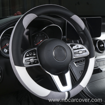 Cute Cartoon Wearable Leather Car Steering Wheel Cover